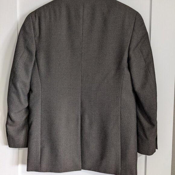 Classy Men's Alfani Sport Coat Brown Center Vent - Picture 2 of 5